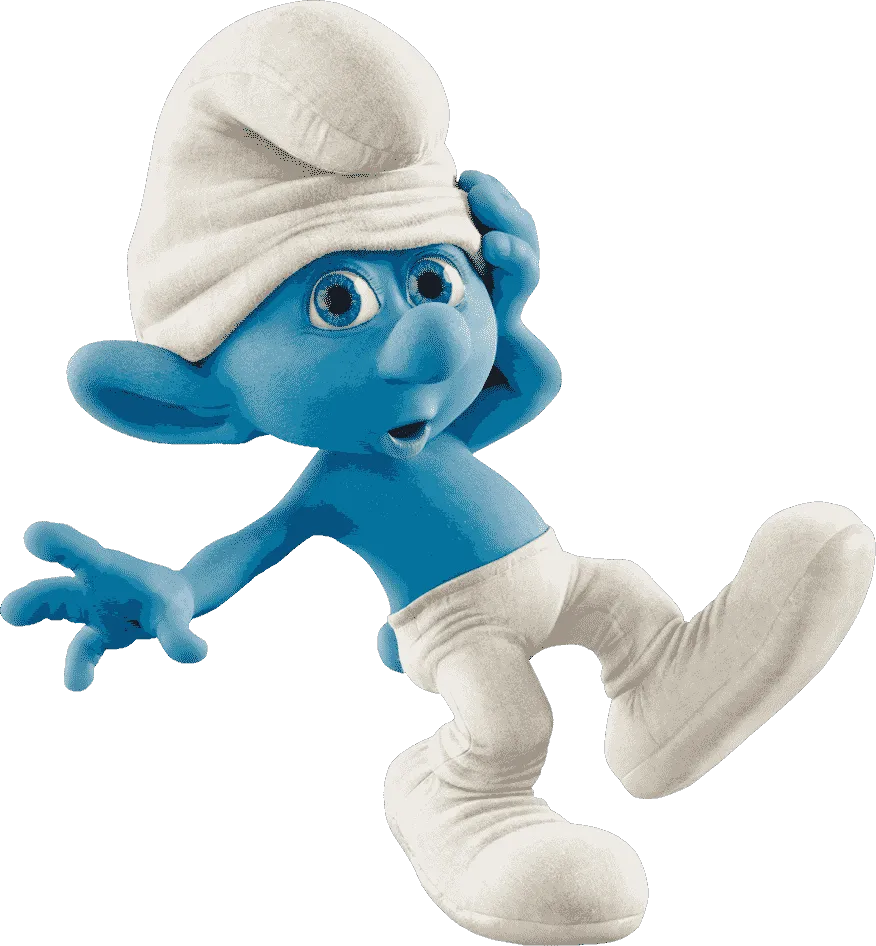 Smurfs Lazy Smurf, sleeping pose, relaxed mood, free png